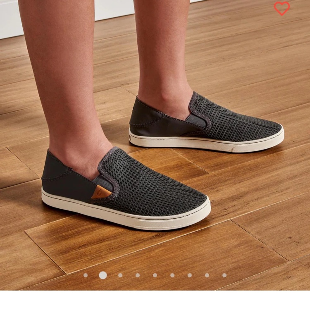 Women’s OluKai Pavement Grey Gray Pehuea Slip-On Shoes